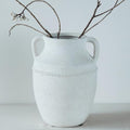 9" Vintage Ceramic Vase with Handles, Rustic Farmhouse Home Decor by LwellDwell