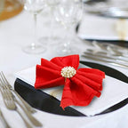 Hotop 200 Pcs Gold Napkin Rings Pearls Round Flower Napkin Buckles - Image 4