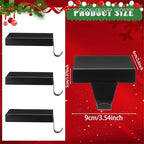 Zonon 4 Pcs Christmas Stocking Holders for Mantle, Black - Image 3