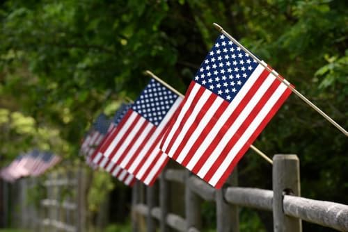 GIFTEXPRESS 12-Pack, Proudly MADE IN U.S.A. 8x12 Inch Spearhead Handheld American Stick Flags/Grave marker American Flags/USA Stick Flag (12) - Image 6