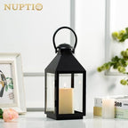 NUPTIO Black Decorative Candle Lantern: Metal Pillar Candle Holders - Image 6