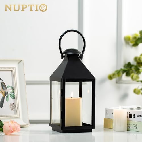 NUPTIO Black Decorative Candle Lantern: Metal Pillar Candle Holders - Image 6