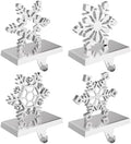 Christmas Stocking Holders for Mantle Weighted Metal Stocking Hangers Hooks for Fireplace Christmas Decorations (Set of 4) by Homyplaza