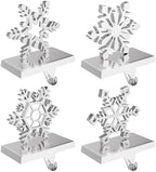 Christmas Stocking Holders for Mantle Weighted Metal Stocking Hangers Hooks for Fireplace Christmas Decorations (Set of 4) by Homyplaza