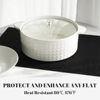 Placemats Set of 12 Vinyl/Plastic Woven Place Mats for Kitchen Table Indoor/Outdoor Washable Placemat Wipeable Dining Table Mats (Full Black,12) - Image 4