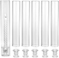 CHILL RECIPE Hurricane Glass Candle Holders-Set of 6 Tall Taper Candle Holder with 14” Tall Clear Cylinder Covers for Wedding Table Centerpiece Home Decor (Diamond Base+Clear Chimney) by CHIILLRECIPE