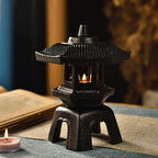 Sungmor Vintage Cast Iron Tealight Candle Holder - Japanese Pagoda Lantern - Image 3