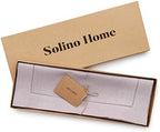 Solino Home 100% Pure Linen Placemats Lilac Hemstitch, 14 x 19 in, Set of 4 - Image 4