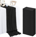 20 Pack Black Cheesecloth Table Runner 120 Inch 10FT Rustic Boho Gauze Cheese Cloth Table Runner for Wedding Party Baby Shower Thanksgiving Christmas Decoration by Lumaycens