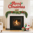 Christmas Decorations – 6FT Artificial Norfolk Pine Greenery Garland, Real Touch Christmas Garland for Mantel, Staircase, Fireplace, Front Door, Indoor & Outdoor Holiday Decor (1, 6FT) - Image 2