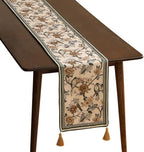 ISAENNE Designer French Linen Long Table Runner,102"x12"-Murad A by Isaennehomedecoration