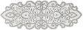 Beaded Table Runner Decorative Hand Glitz Rustic Farmhouse for Scalloped Design - 13x36 Inch - Ivory Silver by byHomeDecorativeProduct