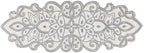 Beaded Table Runner Decorative Hand Glitz Rustic Farmhouse for Scalloped Design - 13x36 Inch - Ivory Silver by byHomeDecorativeProduct