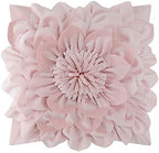 OiseauVoler Decorative 3D Flower Throw Pillow Covers Handmade Pillowcases for Sofa Bed Home Room Decor 18 x 18 Inch Light Pink by OiseauVoler