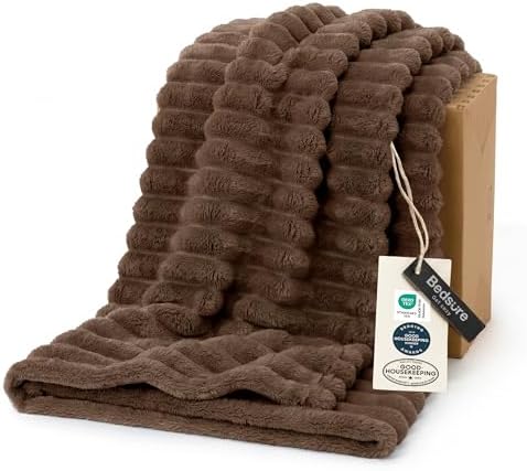 Bedsure Soft Twin XL Blanket for Bed Dorm Brown 66"x90" by BEDSURE