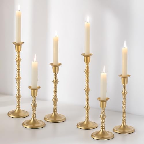 Gold Candlestick Holders Vintage: Brass Taper Candle Holders by CreatedforWeddingsandHome
