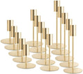 Gold Candlestick Holders Bulk, Taper Candle Holders 15Pcs, 3 Heights by ECHFSM