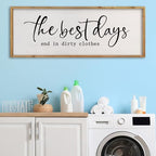 comurdyo Laundry Room Sign Wall Decor 32×12 Inch Wood - Image 5