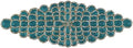 Beaded Table Runner 13x36 Inches - Thanksgiving Easter Runner for Table for Farmhouse Dining, Boho Rustic Vintage Holiday Party Room Decor - Teal Green by RIANGI