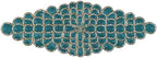 Beaded Table Runner 13x36 Inches - Thanksgiving Easter Runner for Table for Farmhouse Dining, Boho Rustic Vintage Holiday Party Room Decor - Teal Green by RIANGI