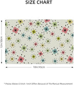 Mid-Century Placemats Set of 6,Vintage Mid-Century Atomic Modern Abstract Pattern, Kitchen Dining Room Party Washable Heat Resistant, 12x18 Inches - Image 2