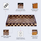Handicrafts Home Resin Inlay Wood Decorative Serving Ottoman Tray, 17x11 - Image 2