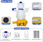 6 Foot Hanukkah Inflatables Outdoor Decorations Bear Holding a Star of David and Menorah with Built-in LED Lights, Blow up Hanukkah Decorations Outside Chanukah Decorations for Yard Garden Home Party - Image 4