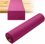 Disposable Table Runner for Dining Table, 16" 20-Pack Linen-Like Fuchsia Paper Table Runners for Party, Wedding Or Event - Image 3