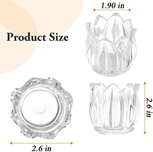 GOLDEAL 12Pcs Clear Votive Candle Holders,Clear Thick Glass Tea Light Candle Holder Bulk,Tealight Candle Jars for Wedding Table Decor,Party Supplies,Bridal Shower,Baby Shower,Tables Centerpieces - Image 6