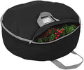 Heavy Duty Christmas Wreath Storage Bag 48" - Handles Made Of Durable 600D Oxford Polyester Material Storage Bag Extra Large 48” Holiday Wreaths Container (Black) by Primode