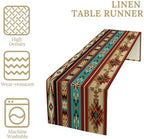 Aztec Vintage Table Runner, Abstract Geometric Tribal Ethnic Style Design Vintage American Southwestern Pattern for Home Kitchen Table Decor Dining Coffee Room Party Decor 13x120inch - Image 4