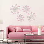 Hicarer 4 Pcs Starburst Wall Decor, Bling Metal Wall Art, Pink - Image 5