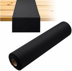 BloominGoods Disposable Table Runner for Dining Table, 16" 20-Pack Linen-Like Black Paper Table Runners for Party, Wedding Or Event - Image 5