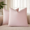 JUSPURBET 24x24 Euro Velvet Throw Pillow Covers Set of 2,Pink by JUSPURBETHOME