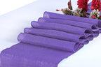 MDS® Pack of 12 Natural Burlap Table Runner, 12 x 108 Inch, Jute Rustic Farmhouse Boho Table Decor for Wedding Reception, Dining Table, Bridal Shower, Baby Shower & Party Decorations - Lavender - Image 2