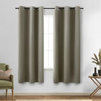KOUFALL 72 Inch Insulating Blackout Curtains for Winter, Room Darkening Grommet Ring Curtains for Living Room Bedroom, Taupe Brown by KOUFALL