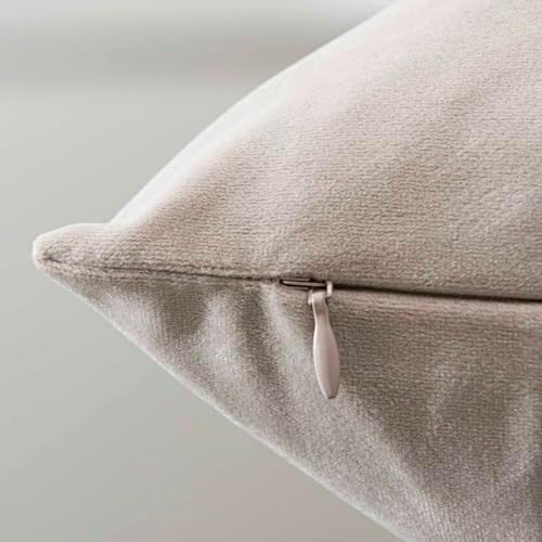 JUSPURBET 28x28 Euro Velvet Throw Pillow Covers Set of 2,Cloud - Image 6