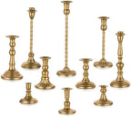 Candeldo Gold Candle Holders Set of 10, Table Centerpiece, Wedding Decor by CANDELDO