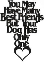 Wall Word Art Decorative Wood Sign for Pet, Dog, Cat, Horse, Pig, Animal Lovers with Fun Sayings and Quotes (You May Have Many Best Friends But Your Dog Has Only One) by MemoryMatsWordArt