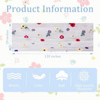 BINBE 6pcs Daisy Spring Table Runner Embroidery Gauze 10FT Florals Seasonal Tulle Holiday Birthday Kitchen Dining Table Decor for Home Party Blue - Image 4