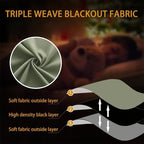 Dark Sage Green Blackout Curtains 63 Inch Length for Bedroom 2 Panels Set Grommet Room Darkening Insulated Thermal Drapes Window Treatment Curtain Panels for Living Room Boho Decor,42x63 In Long - Image 6