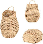 YRMT Water Hyacinth Woven Hanging Basket Wall Hanging Basket Decorative Front Door Basket Decor for Flower Plants Boho 15" x 10" - Image 6