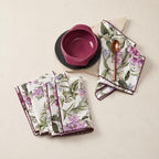 100% Cotton Printed Cloth Napkins Set of 6, 18x18 Inch Reusable Dinner Napkins, Soft Washable Floral Table Napkins for Dining, Parties & Hosting - Orchid Garden - Image 6