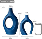 Lvases Snuggle Hollow Ceramic Vase of 2, Modern Minimalist Decorative Vases - Image 6