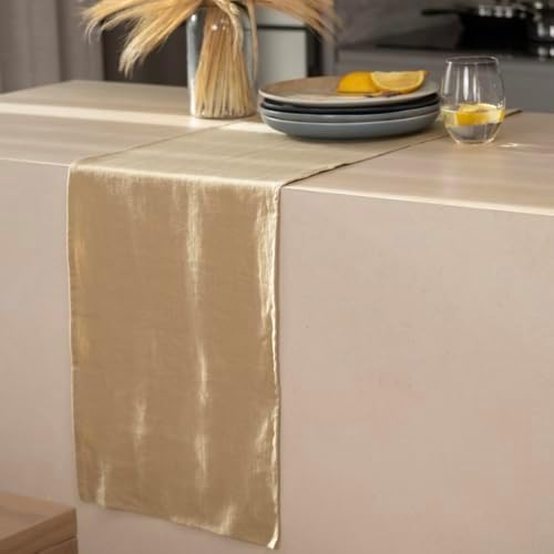Linen Table Runner 60 inches Long - 100% Pure Linen Flax - Stonewashed European Linen Table Runner (Royal Creme, 14 x 60 Inch) - for Dining, Fall, Autumn, Thanksgiving - Image 4