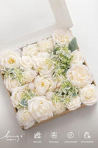 Ling's moment White Artificial Wedding Flowers Combo, Ivory & Sage, Grand - Image 6
