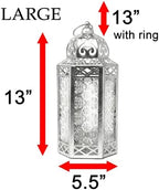 Vela Lanterns Decorative Indoor Red Gothic Fairy Light Candle Holder, L - Image 3
