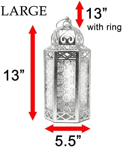 Vela Lanterns Decorative Indoor Lantern with LED Fairy Lights, Purple, L - Image 3