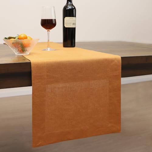 Linen Table Runner 108 Inches Long 100% French Linen Table Runners - Image 2
