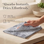 Urban Villa Cloth Napkins Cotton 20x20 (Set of 12) Grey Snow Flake - Image 3
